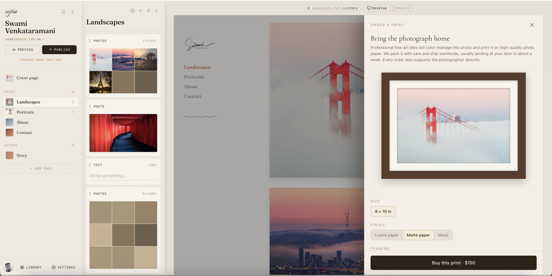 The Sepia studio